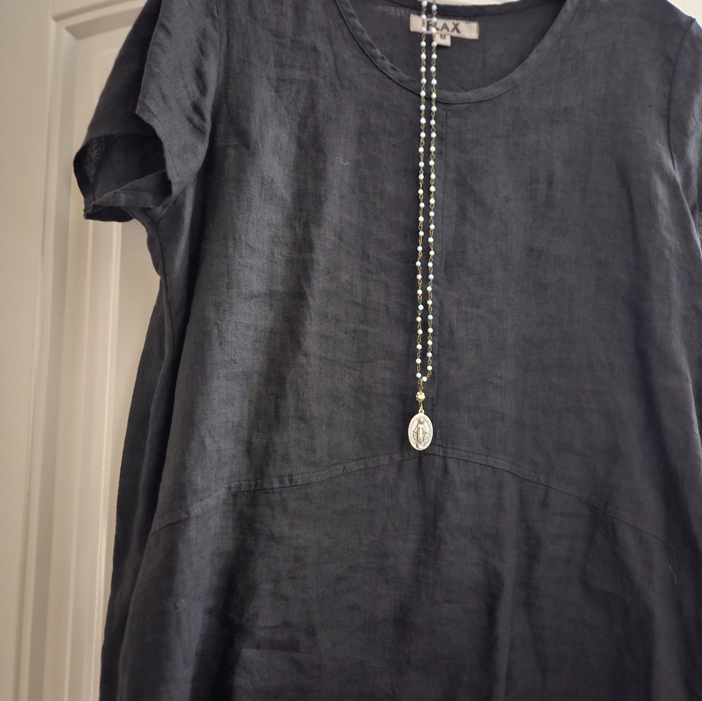 Black flax blouse